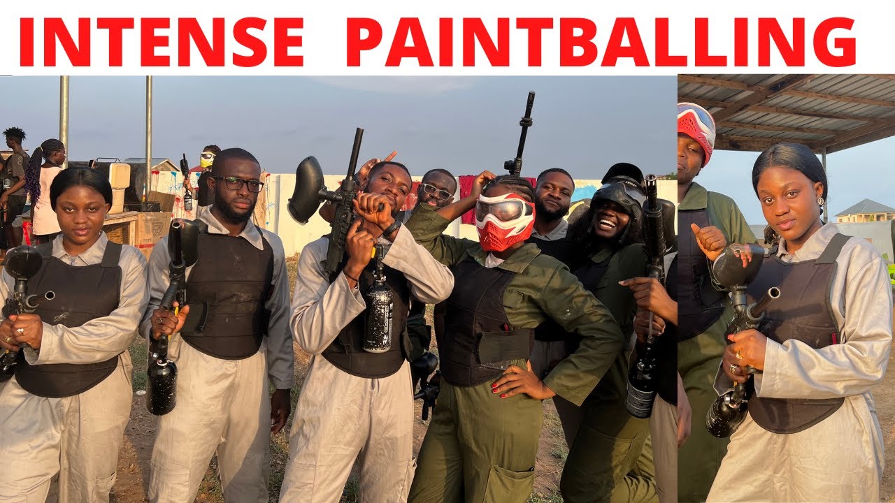INTENSE PAINTBALL MATCH ADVENTURE IN GHANA🇬🇭 Ohemaa Capable YouTube