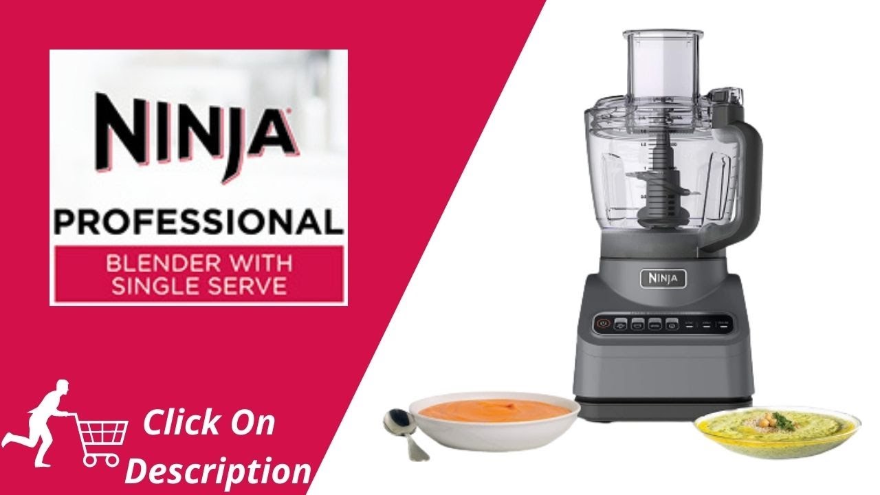 Ninja BN601 Professional Plus Food Processor, 1000 Peak Watts, 4 Functions  for Chopping, Slicing, Purees & Dough with 9-Cup Processor Bowl, 3 Blades