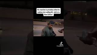 #New Edition Check out his reaction when he realized he's selling New Edition shirts to New Edition