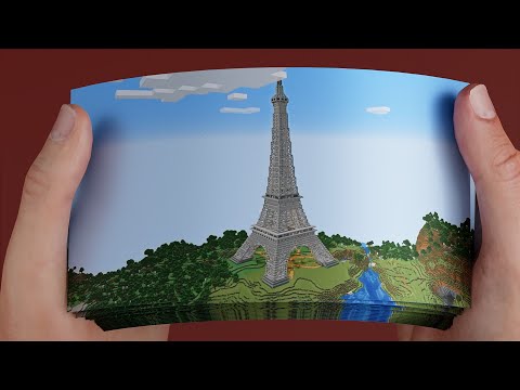 Minecraft Eiffel Tower Flipbook
