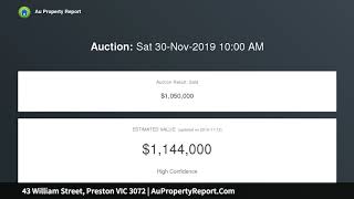 43 William Street, Preston VIC 3072 | AuPropertyReport.Com