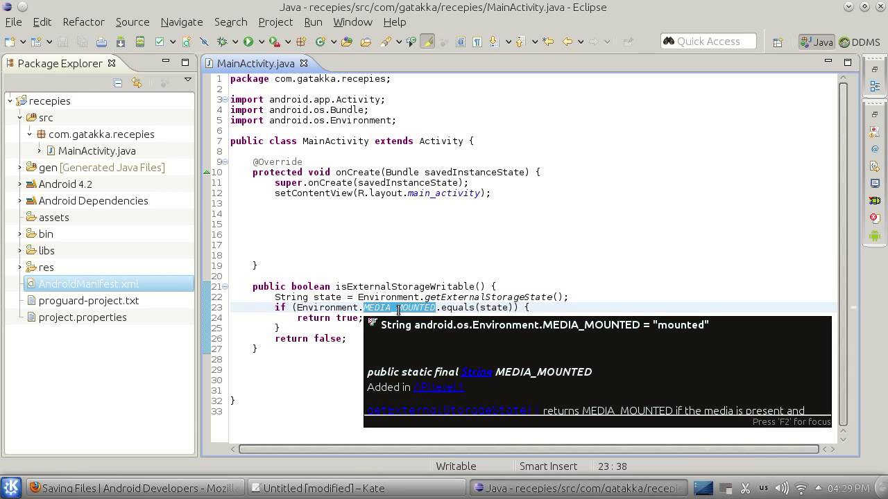 нана хатл instagram Андроид Урок 33 - Компоненти – Външна памет