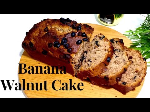 banana-walnut-cake-||-banana-loaf-cake-||-moist-banana-bread-recipe