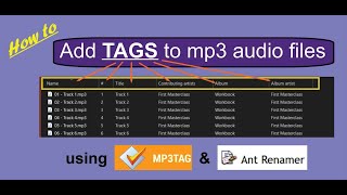 How to add tags to mp3 audio files using mp3tag. screenshot 2