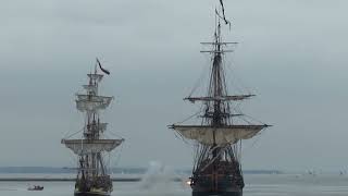 Replica Sailing Ship Firing Cannons