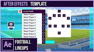 After effects | Football Starting lineups | Template