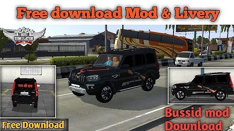 Black Scorpio S11 Mod For Bus Simulator Indonesia || Black Scorpio S11 Car Mod For Bussid #scorpio