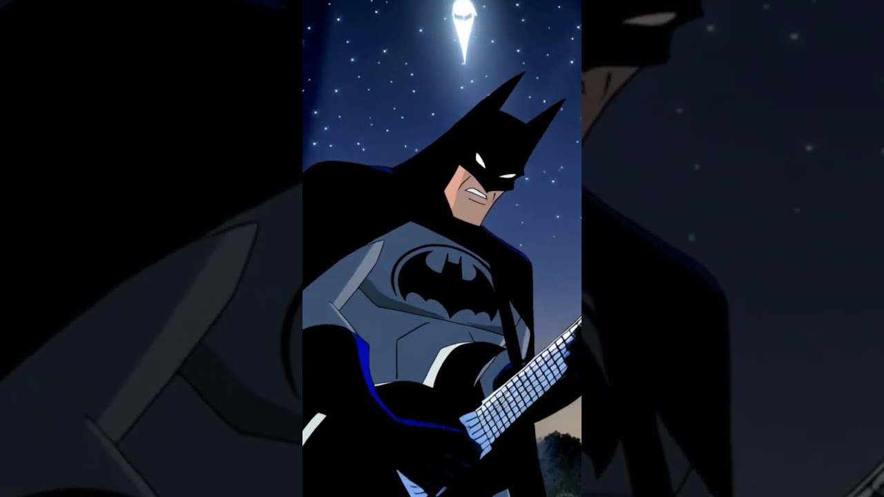 Batman playing guitar 
