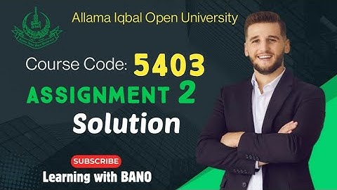 AIOU code 5403 solved assignment 2 Autumn 2023 | @Learningwithbano-2   #5403 #aiou