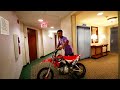 SNEAKING MY DIRTBIKE INTO OUR HOTEL!!