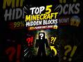 Top 5 Minecraft Hidden Blocks 😱 | 99% Players Don't Know These Secret Blocks! #shorts