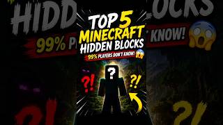 Top 5 Minecraft Hidden Blocks 😱 | 99% Players Don't Know These Secret Blocks! #shorts