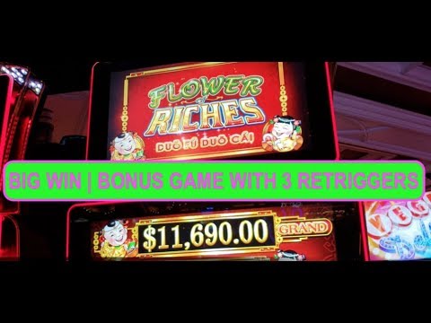 Big Win - Flower Riches - Multiple Bonus Games - Duo Fu Duo Cai - Max Bet Slot Action - 동영상