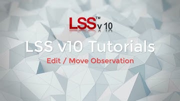 Edit and Move Observation by cursor Command - LSS Tutorial