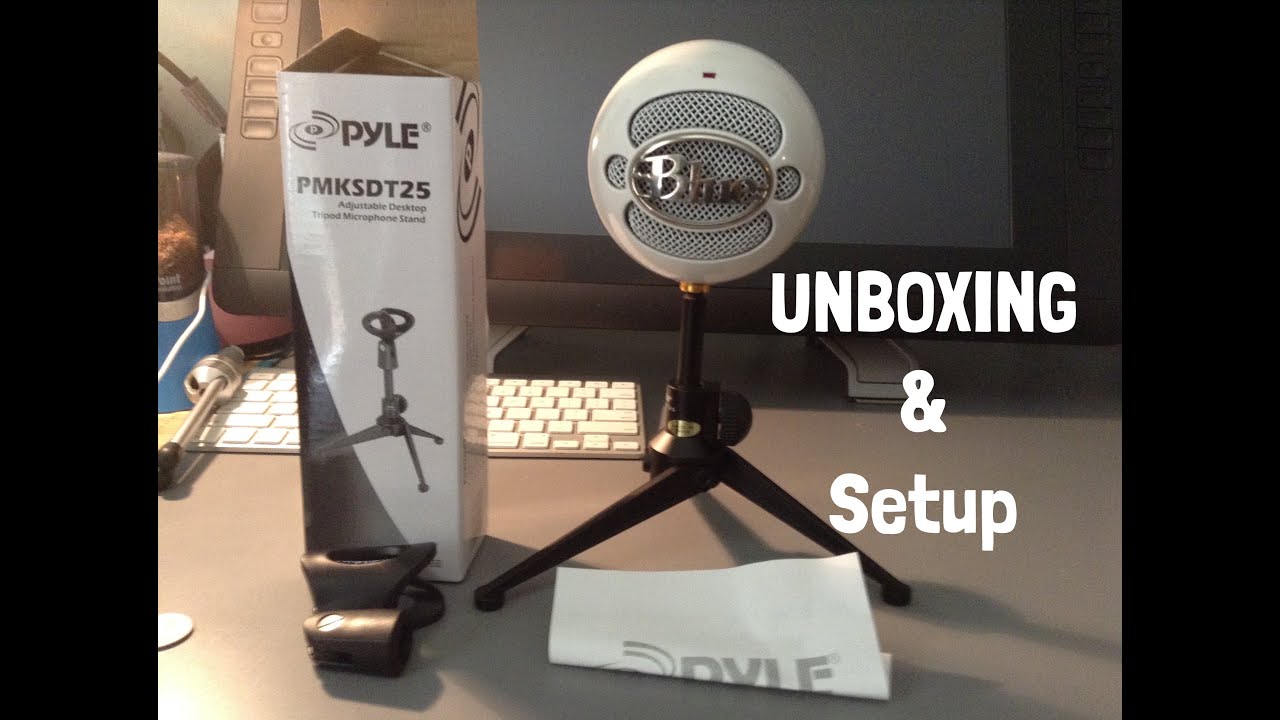 Overblijvend infrastructuur in stand houden Blue Snowball Back In Business! Adjustable Desktop Tripod Mic Stand  Unboxing! - YouTube