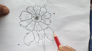 Flower drawing for all ages:guide for everyone#flower #art
