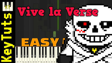 Vive la Verse [Underverse] by Sharax - Easy Mode [Piano Tutorial] (Synthesia)