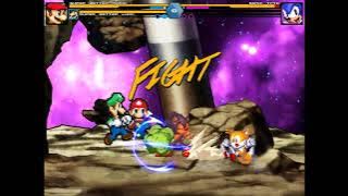 Mugen - Super Better Mario And Super Better Luigi Vs Sonic TFTA