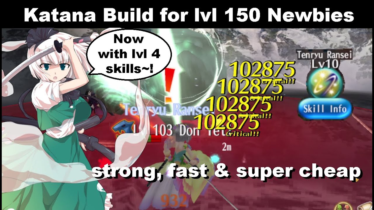 SUPER CHEAP Katana Build for Newbies! WITH Lvl 4 Skills! | Toram Online
