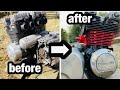 #8 【エンジン塗装】缶スプレーで塗ってみた　　restoration an old bike Kawasaki