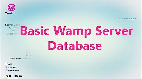 Basic Wamp Server, Add, Delete table and Database, insert value into the table.