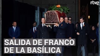 FRANCO SALE DE LA BASÍLICA DEL VALLE DE LOS CAÍDOS