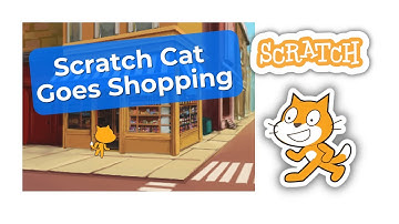 Step by Step Scratch Tutorial: Scratch cat goes shopping #scratch #codingforkids