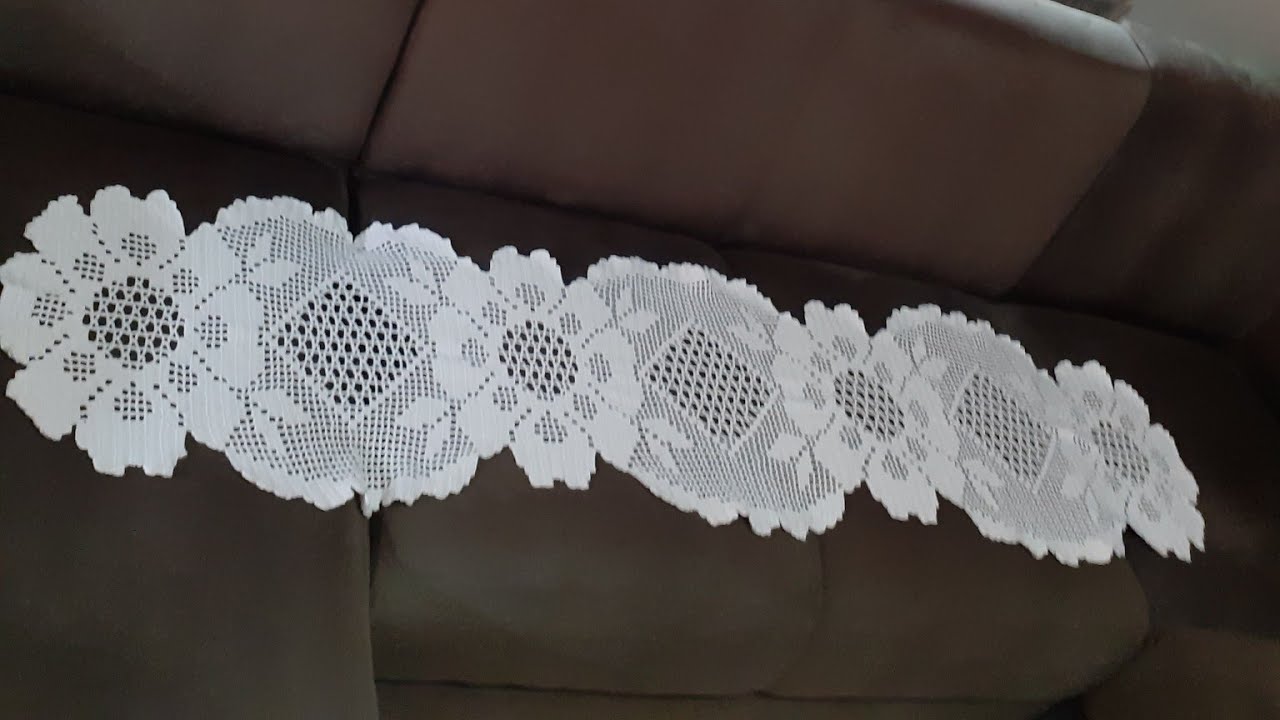 Caminho de mesa flores parte 6 #crochefile