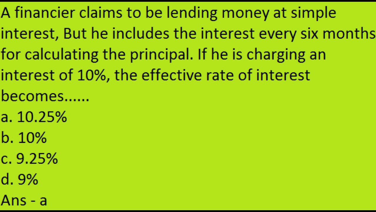 Calculate the Effective Interest Rate - YouTube