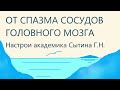 От спазма сосудов головного мозга   Настрои академика Сытина Г.Н.