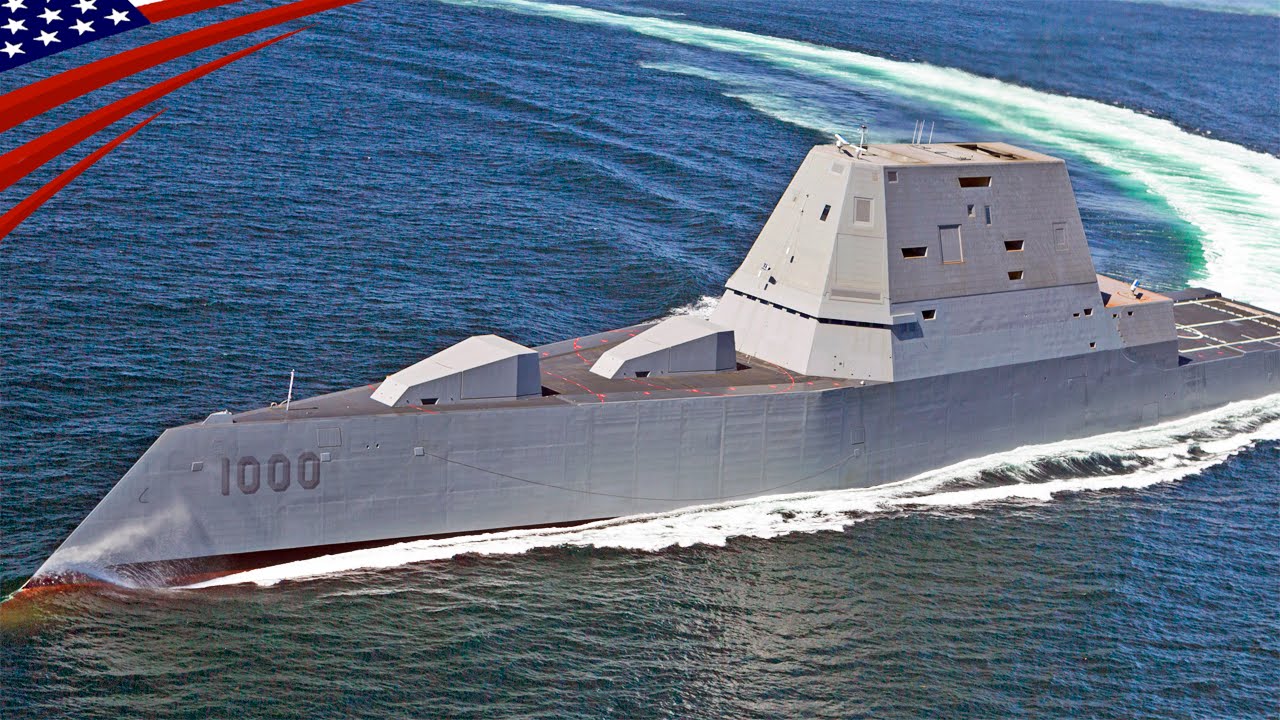 New Futuristic Stealth Destroyer USS Zumwalt (DDG-1000) at Sea -  近未来的な新型ステルス駆逐艦 USSズムウォルト(DDG-1000)