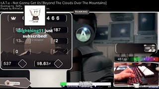 Live! | WhiteCat | t.A.T.u - Not Gonna Get Us [Beyond] + HD,HR (9.43⭐) 98.63% 5❌ 451pp if ranked