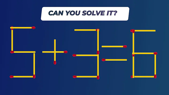 Move Only 1 Matchstick To Fix The Equation | Matchstick Puzzles