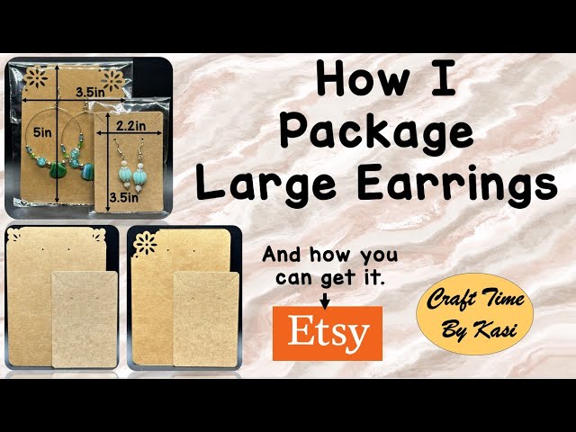 How To Make Simple Cards For Packaging Your Handmade Earrings 