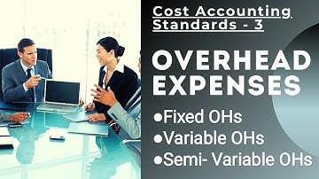 #5 Overheads - CMA Inter - Classification of Overheads by Behaviour - (CA Inter/ MBA/ BBA/ BCom)