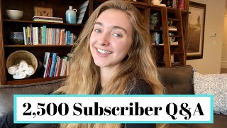 2,500 Subscriber Q&A 🎉 // Publishing Plans, Writing Process, Rough Drafts, and Favorite Characters