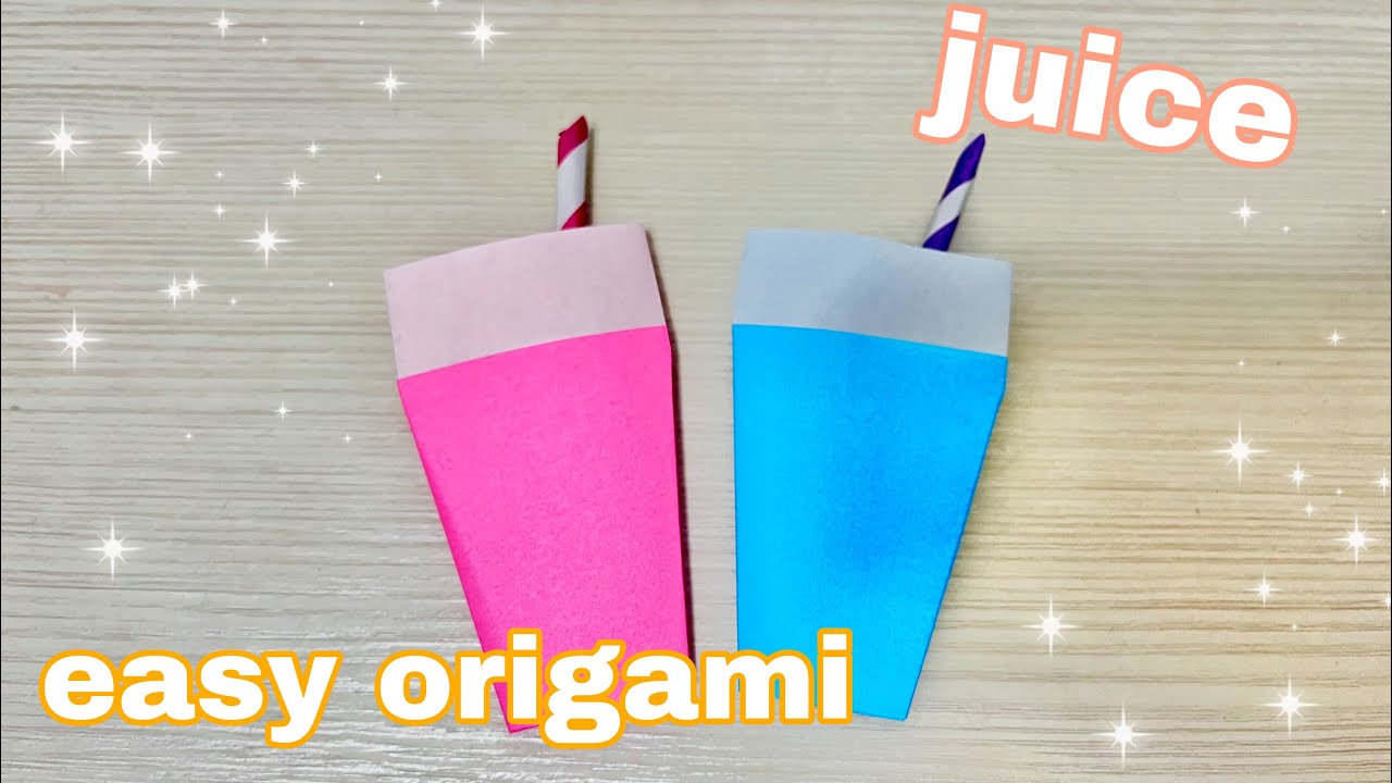 How to make juice / origami / easy / craft / juice / paper YouTube