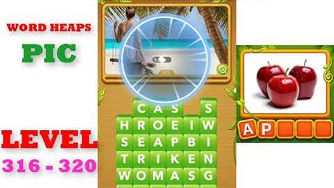 Word Heaps: Pic Puzzle Level 316 - 320 | All Answers | Walkthrough