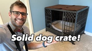 ★★★★★ Review of SMONTER 46 Heavy Duty Dog Crate with Wheels and Locks