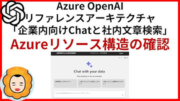 Azureリソース構造の確認 / Azure OpenAI リファレンスアーキテクチャ「企業内向けChatと社内文章検索」