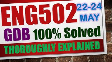 ENG502 GDB 2023|ENG502 GDB solution 2023|ENG502 GDB Solution spring 2023|#eng502 #gdb #solution