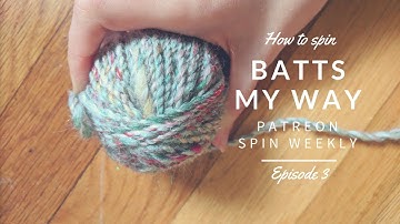 Many ways to spin wool batts | No talking. Music only.