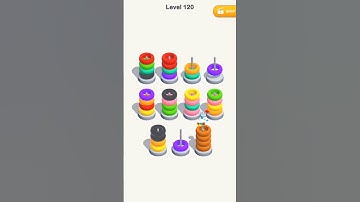 Hoop Stack level 120 #shorts #relaxinggames #games #hoopstack