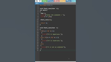 c program to check whether a character is uppercase or lowercase alphabet using pointer #shorts