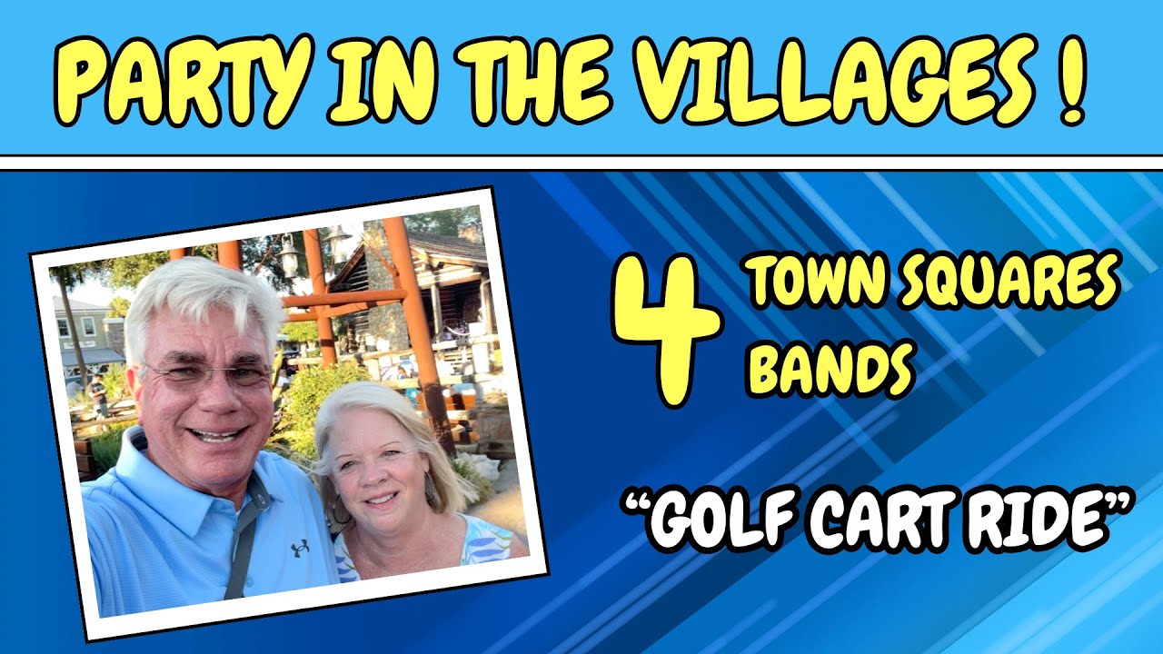 Epic Golf Cart Challenge in The Villages: 4 Bands, 4 Town Squares in 4 Hours!