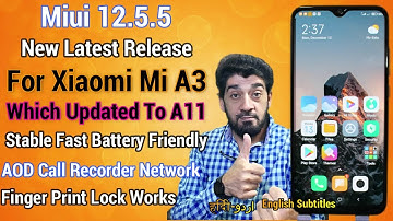 Mi A3 Got Miui 12.5.5 Latest CV Rom اردو-हिंदी