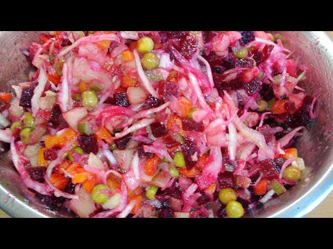 Классический ВИНЕГРЕТ🥕🥔🥒🥦со свежей капустой👍🏻