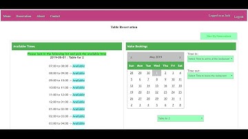 Restaurant - Table Reservation (part 5) SQL ASP.NET c#