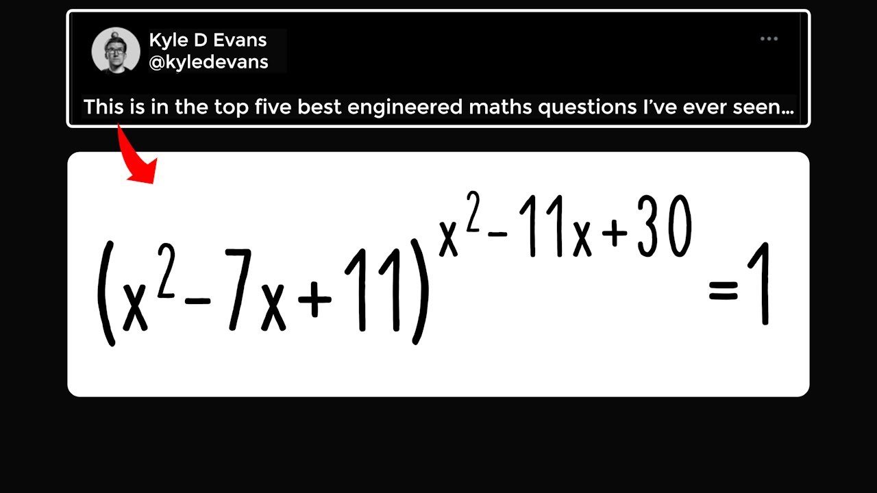 One of the top five best engineered math questions - YouTube