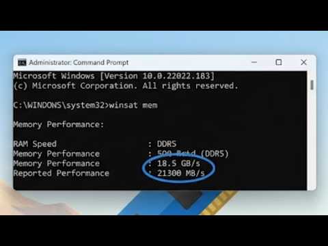 Command Prompt - Speed Test RAM on Windows 11/10